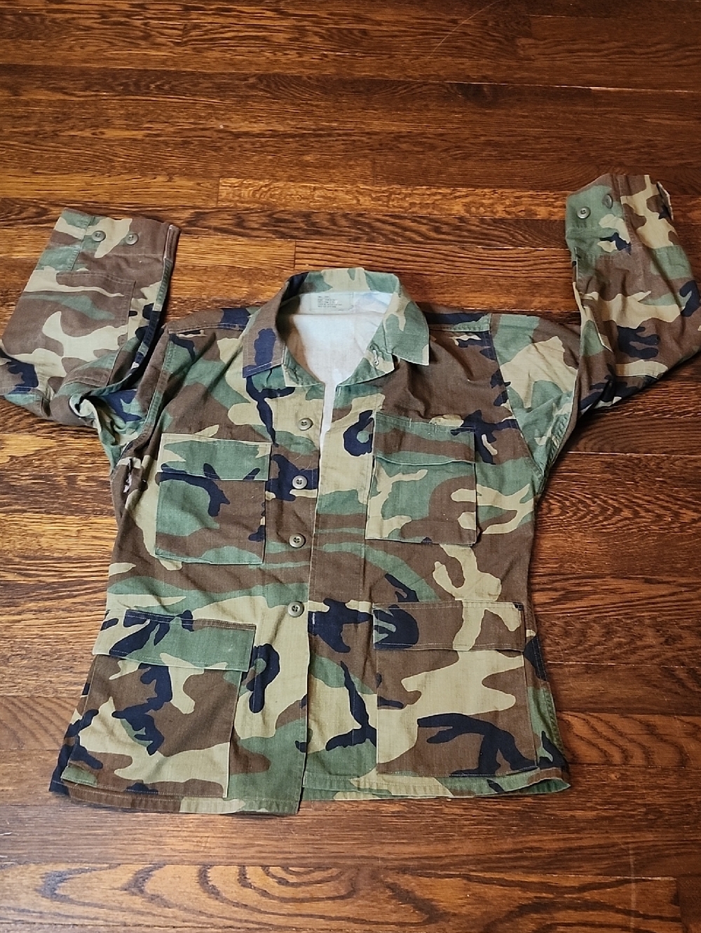 U.S. Army Camouflage Button Down Field Shirt - Green, Brown, Black